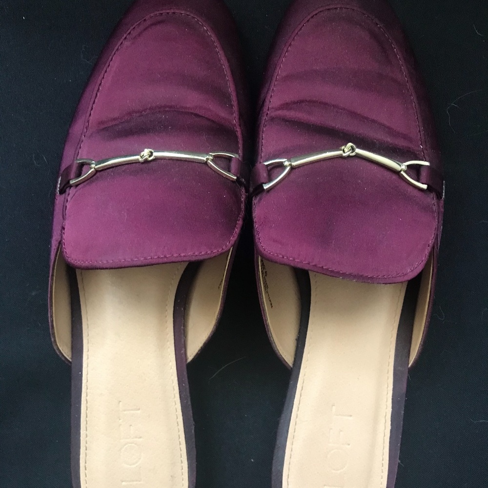 Maroon Slide-On Loft Work Shoes Size 9.5